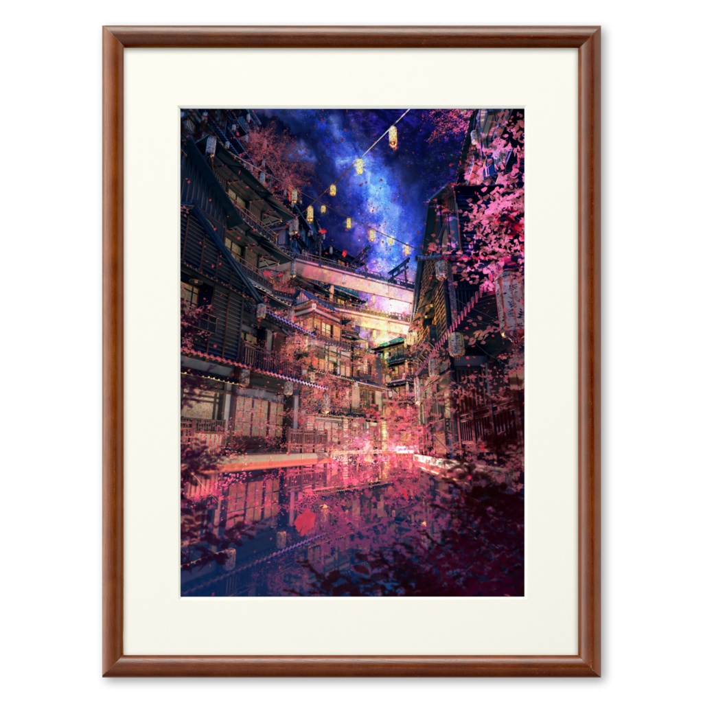 夜の星川