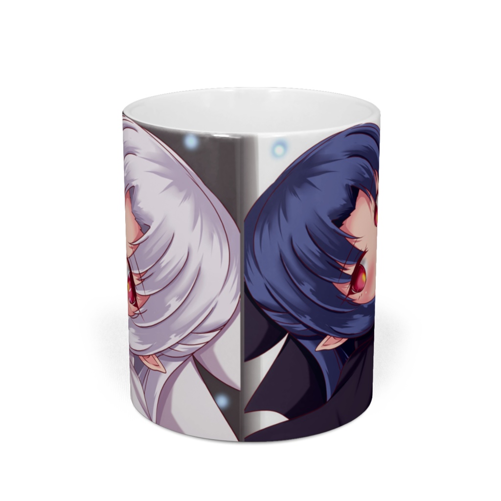 白黒レンちゃん両面マグカップVer02