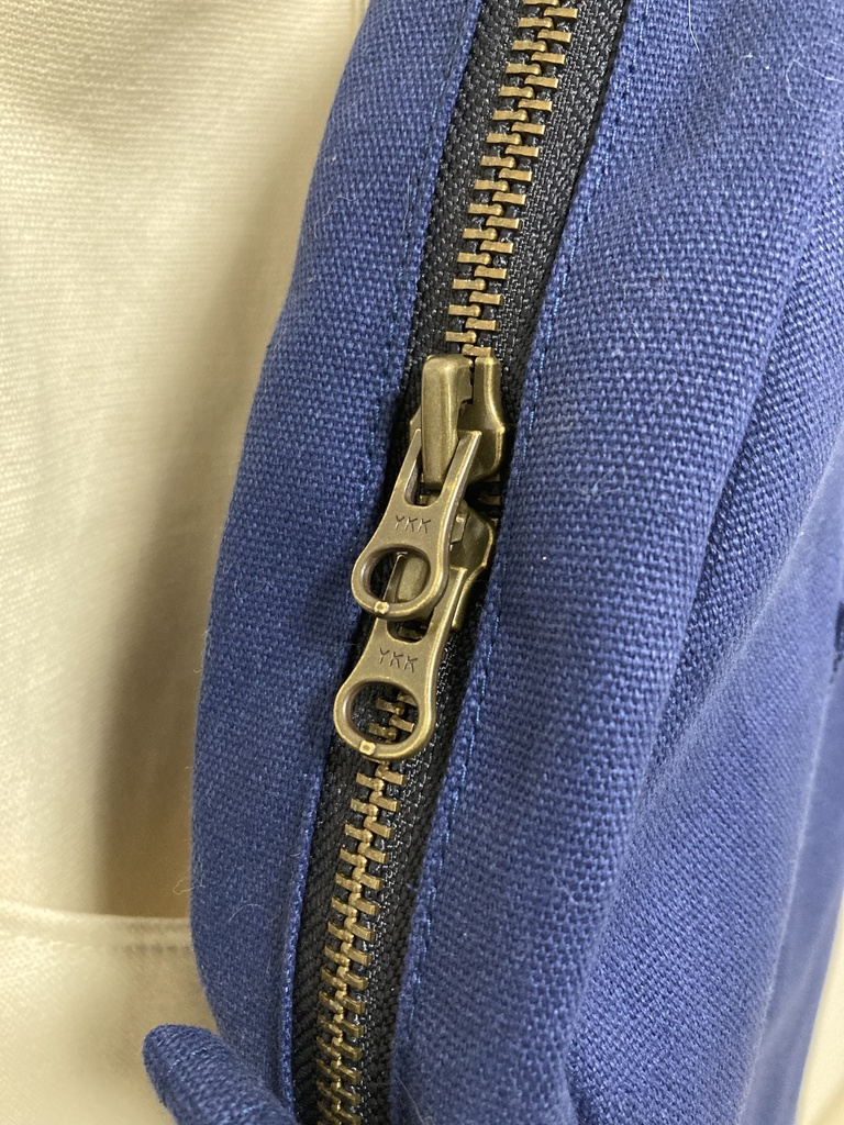 普段使いできるラージリングバッグ(帆布) ブルー