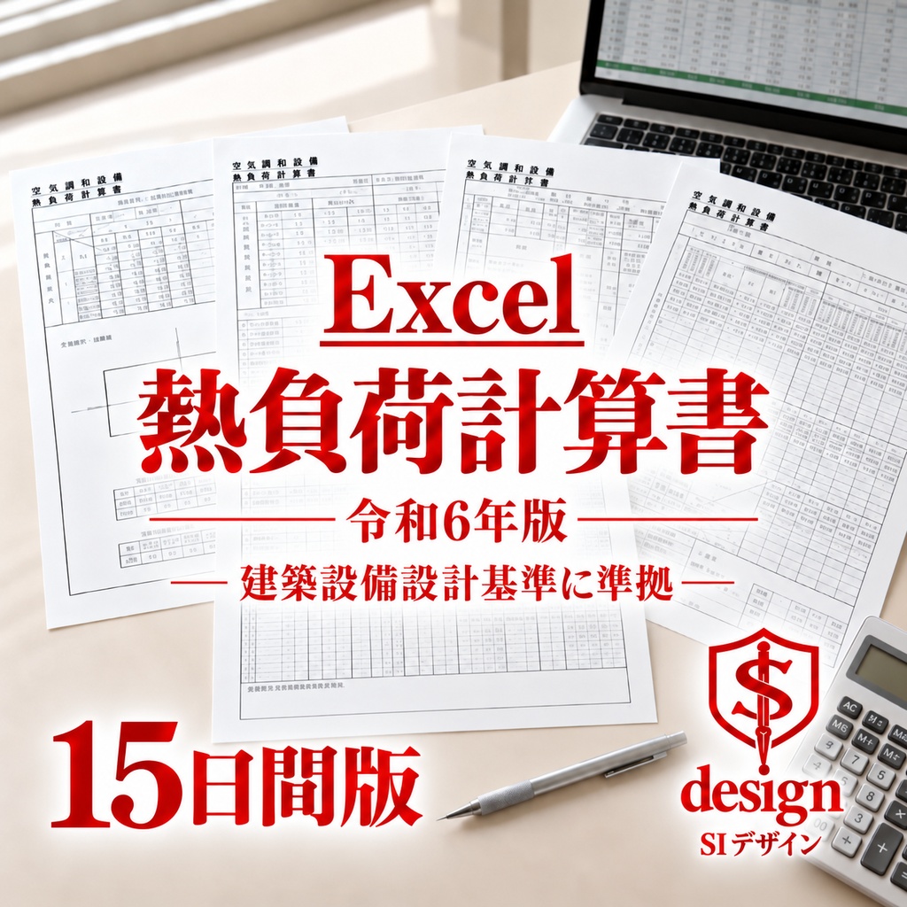 Excel 熱負荷計算書 令和6年版（ライセンス 15日間）
