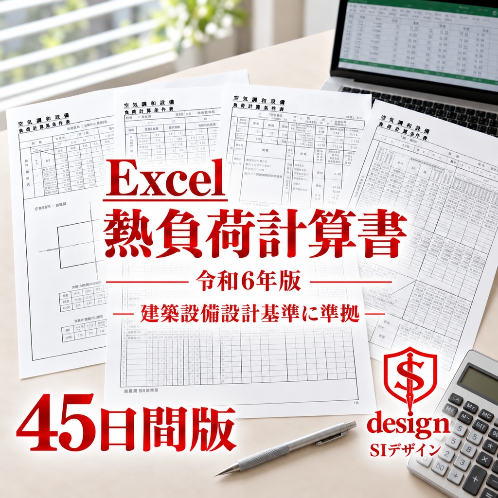 Excel 熱負荷計算書 令和6年版(ライセンス 45日間)