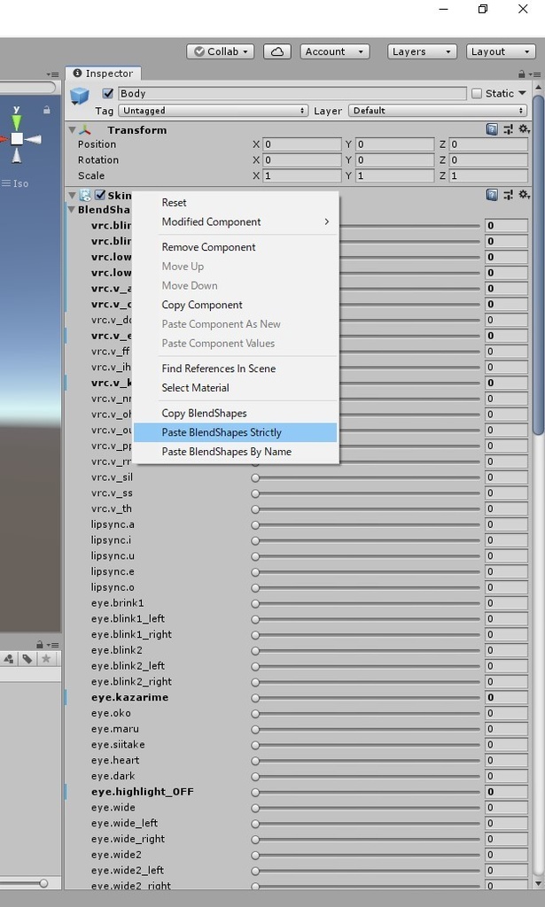 Unityでブレンドシェイプをコピーする拡張