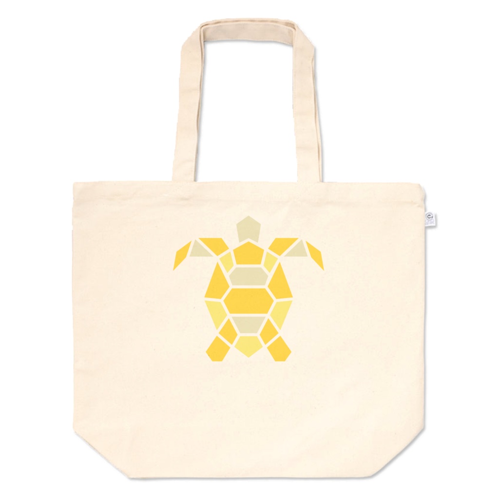 黄色亀トートバッグ Yellow Turtle Tote Bag