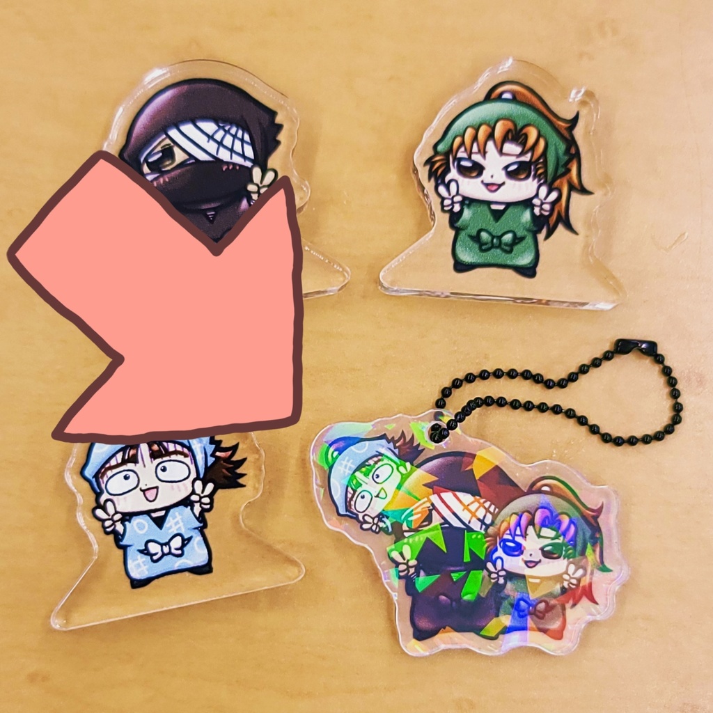 キラキラ3忍アクリルキーホルダー