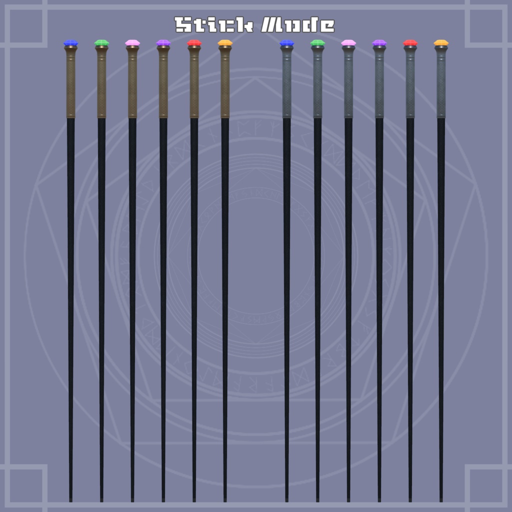 【無料】Sword_Stick【VRChat想定オリジナル3Dモデル】