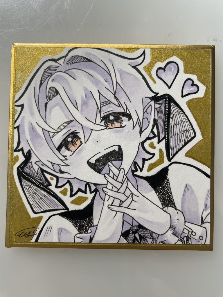 悪魔くん/豆色紙原画