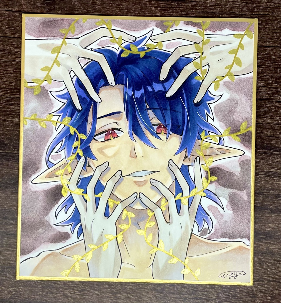 契/アナログ原画ミニ色紙