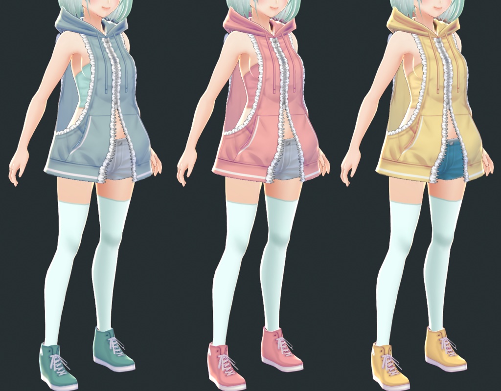 【VROID用】天使のパーカー【Angel Hoodie】