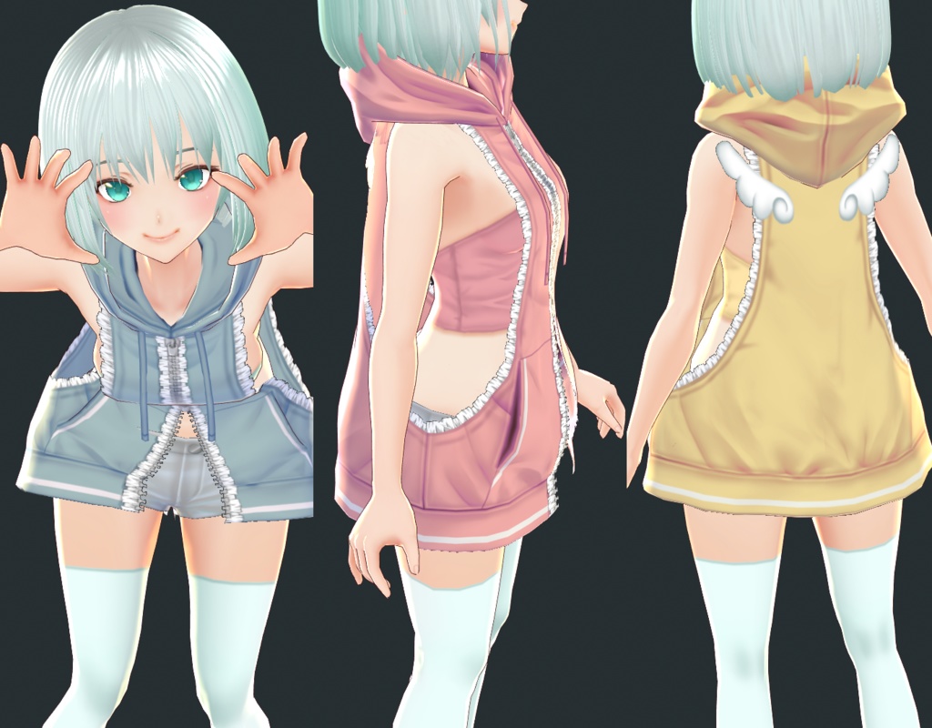 【VROID用】天使のパーカー【Angel Hoodie】