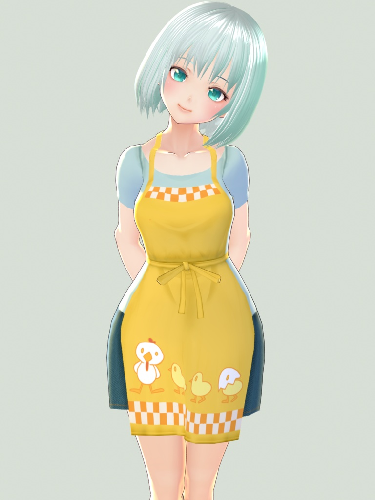 【VROID用】ひよこエプロン【Chick pattern apron】