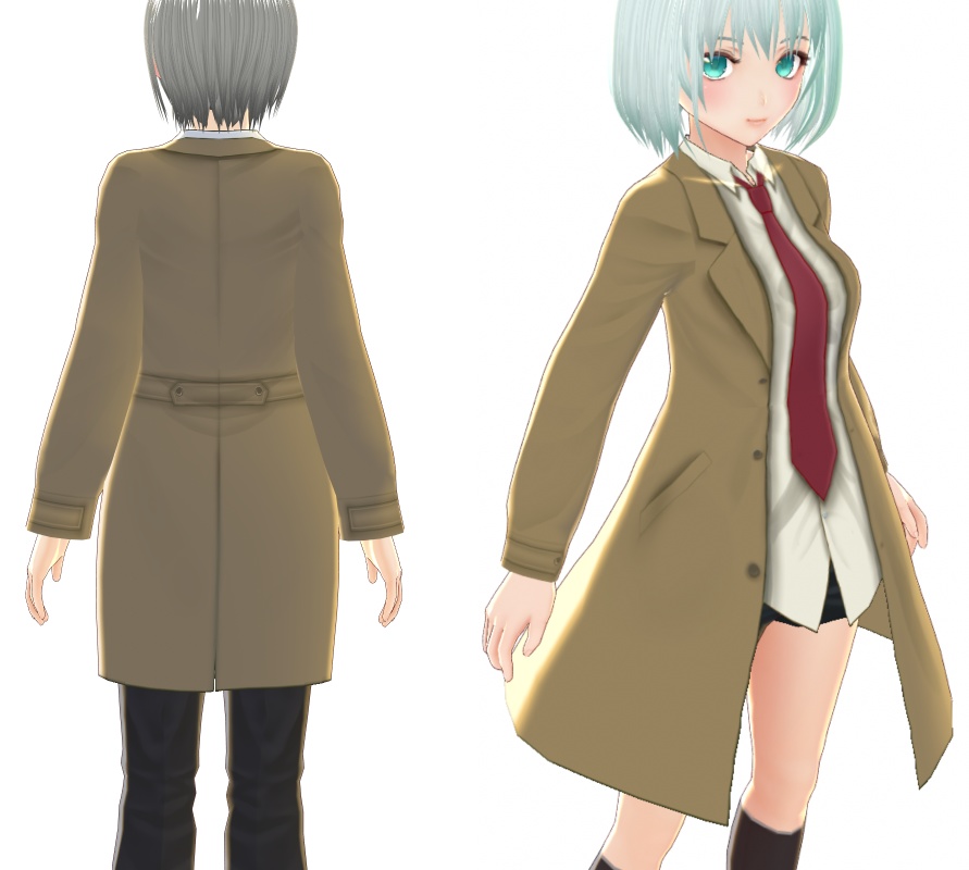 【VROID用】コート+Yシャツ+ネクタイ【Coat + Y shirt + tie】