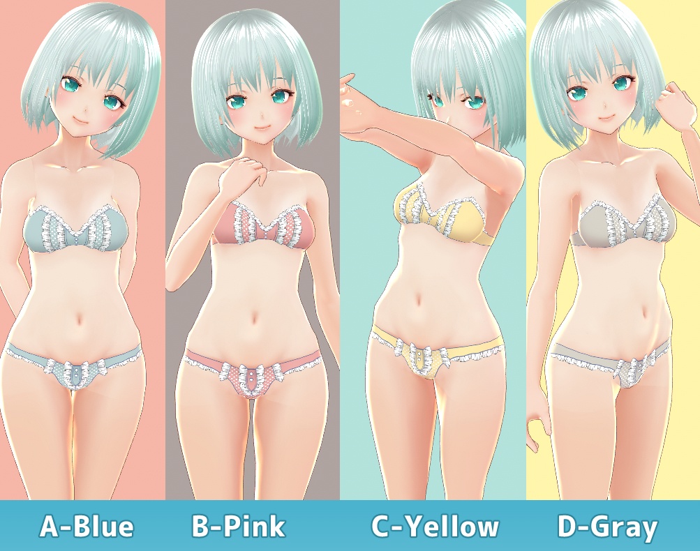 【VRoid用】天使の水着【Angel bikini swimsuit】