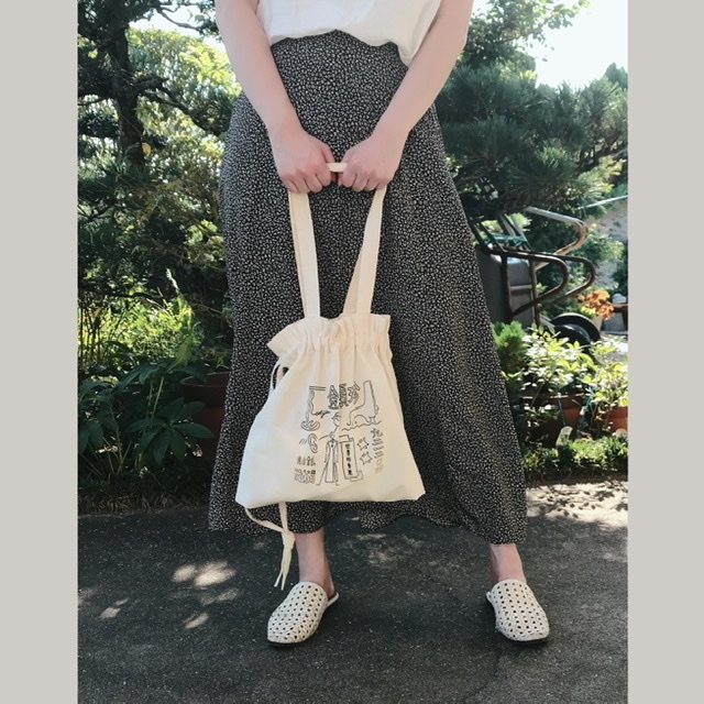 【欠陥品】巾着トート_JIN_pink