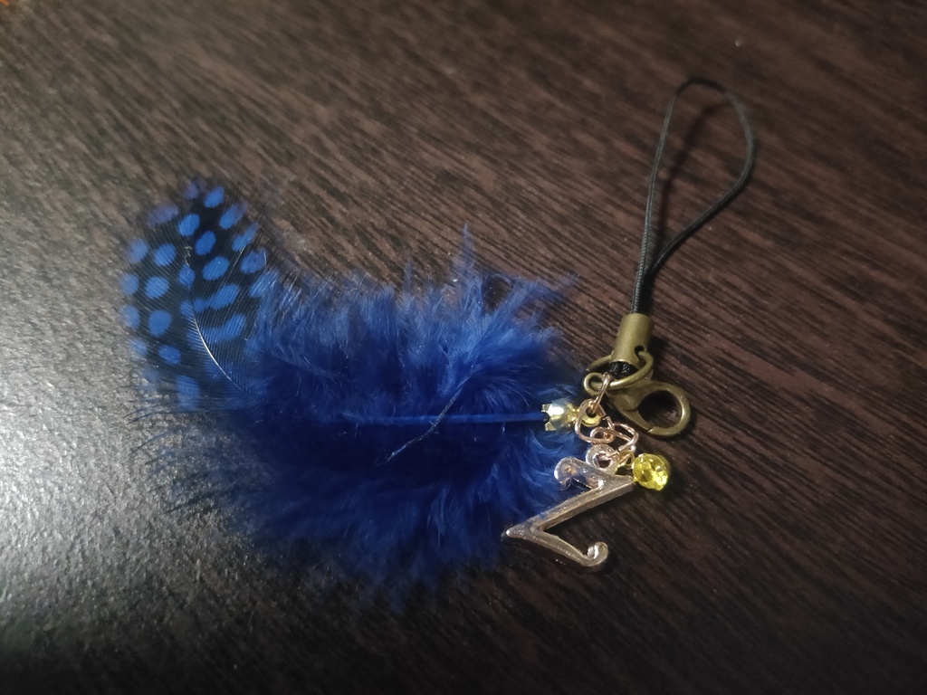 3　羽根さんチャーム。ブルー