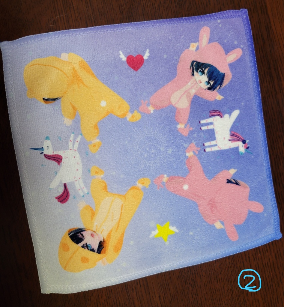 ①マジックアワー。②ブルーモーメント。大判ハンドタオル【あんしんBOOTHパック ネコポス】