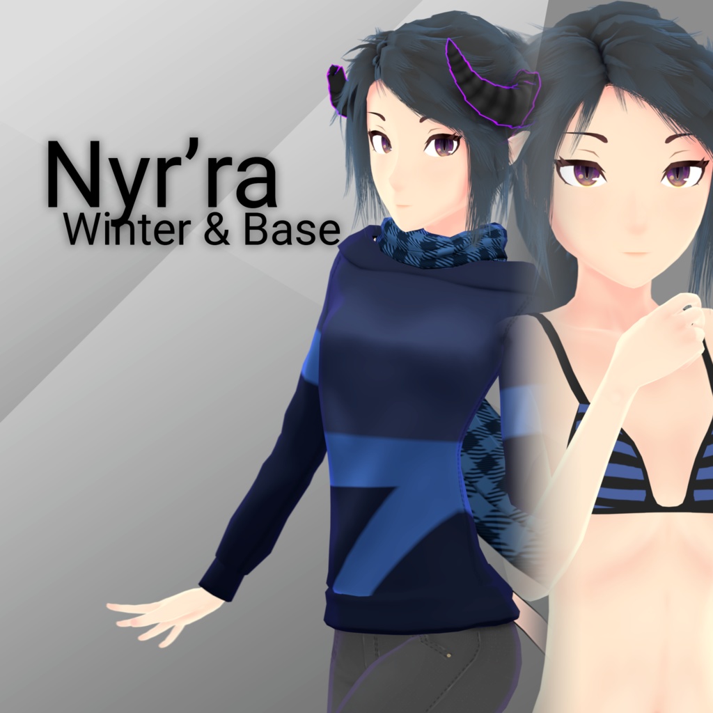 [3D Model][VRChat] Nyr'ra - Base & Winter Bundle