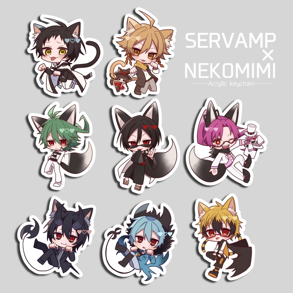 【SERVAMP】猫耳アクキー 