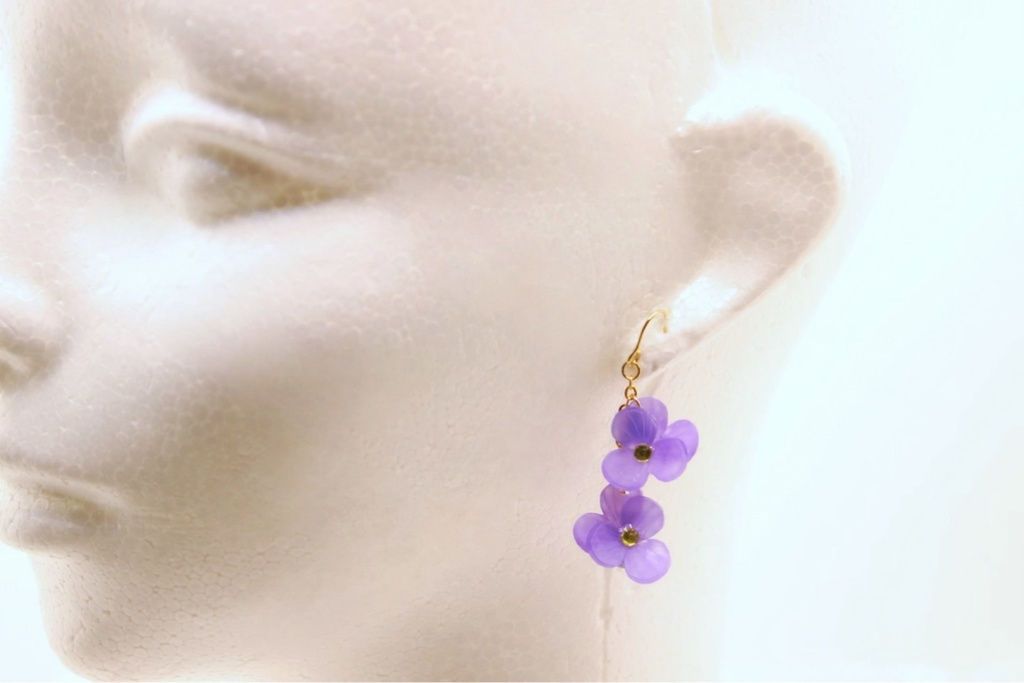 【A3!】碓氷真澄モチーフフラワーピアス・イヤリング(スミレ)