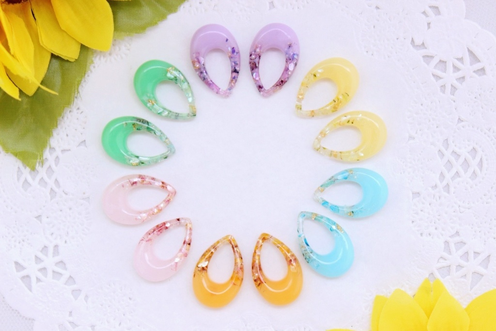 【A3!】劇団員イメージ ドライフラワーの雫ピアス・イヤリング