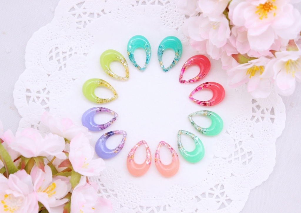 【A3!】劇団員イメージ ドライフラワーの雫ピアス・イヤリング