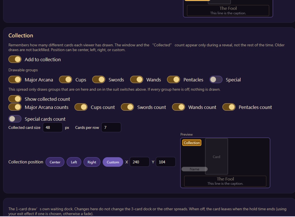 個人卡牌收藏/塔羅抽卡工具(Twitch 頻道點數+OBS 疊加)懶人包 Personal Card Collection / Tarot Draw — Twitch Channel Points + OBS Overlay (Windows Quick Pack)