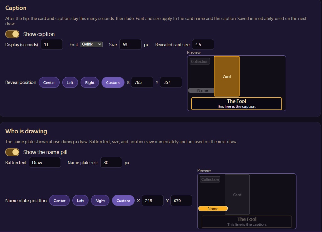 個人卡牌收藏/塔羅抽卡工具(Twitch 頻道點數+OBS 疊加)懶人包 Personal Card Collection / Tarot Draw — Twitch Channel Points + OBS Overlay (Windows Quick Pack)
