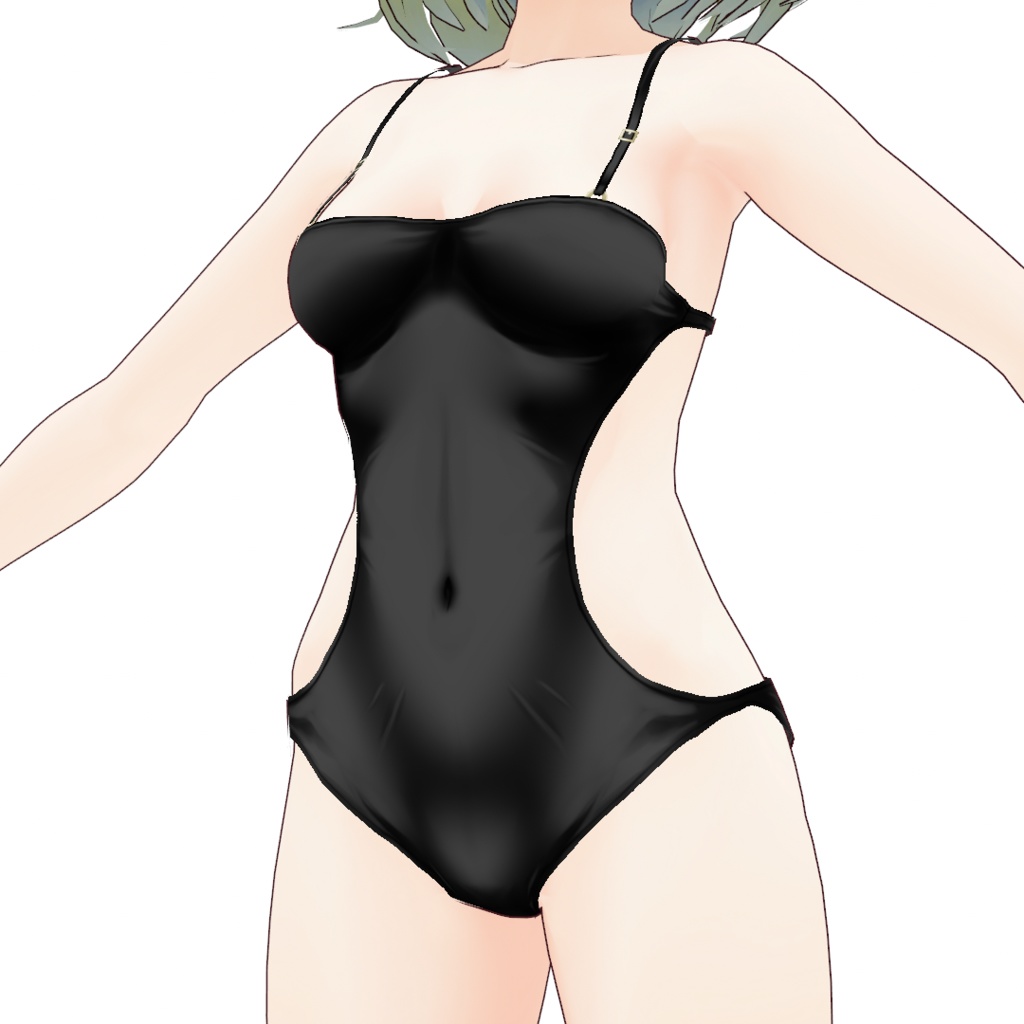 Vroid用モノキニ(白・黒)テクスチャ