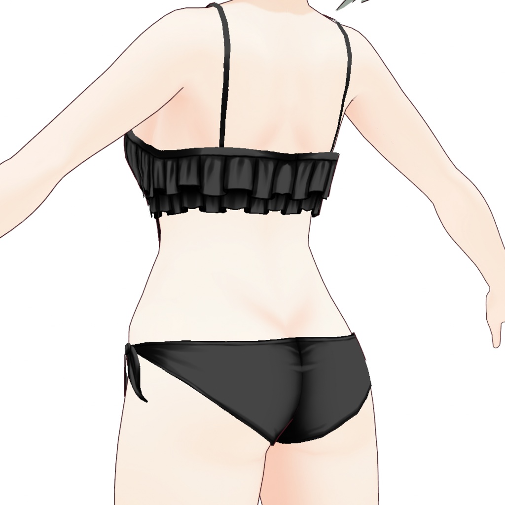 Vroid用モノキニ(白・黒)テクスチャ