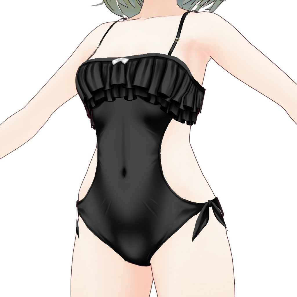 Vroid用モノキニ(白・黒)テクスチャ