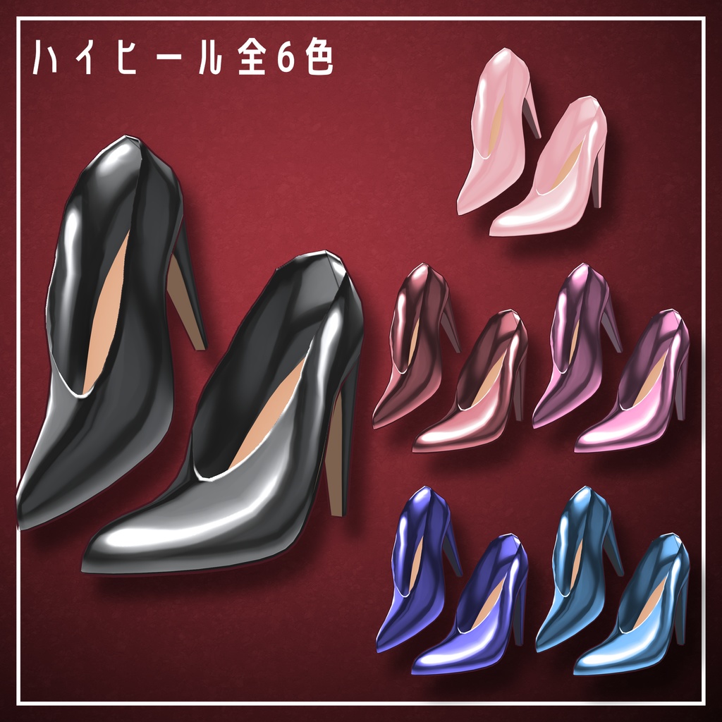 Vroid用バニーガールテクスチャ全6色(スタンダード&ハイレグ)