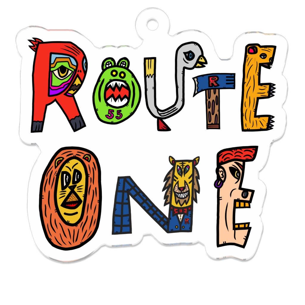 ROUTE ONE ロゴキーホルダー