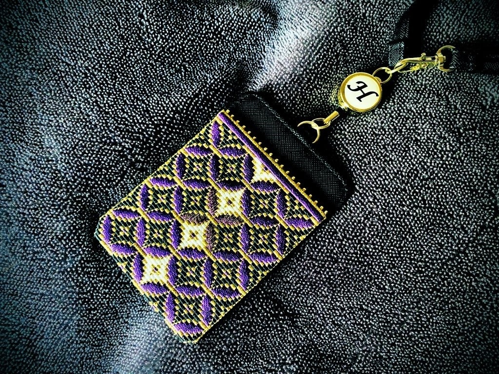 刺繍パスケース「七宝」