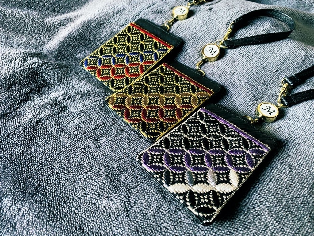 刺繍パスケース「七宝」