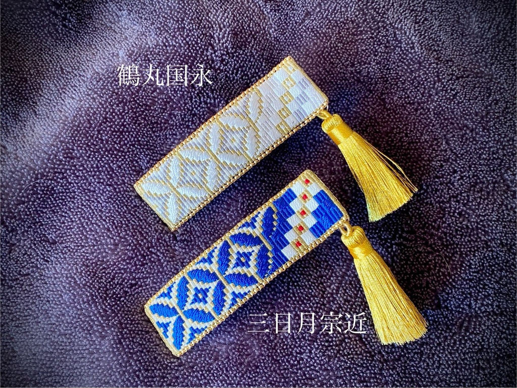 絽刺し刺繍ヘアクリップ 七宝