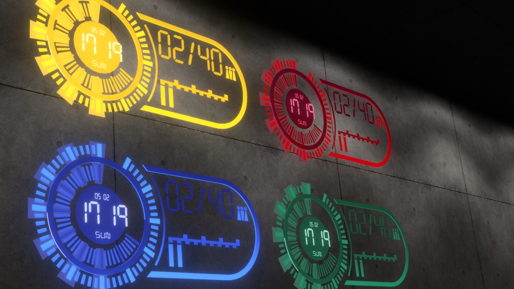 VRChat用掛け時計・人数カウンター Meter Clock & Counter [SDK3 UDON] - 晴嵐獣工 - BOOTH