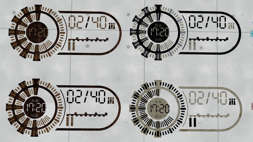 VRChat用掛け時計・人数カウンター Meter Clock & Counter [SDK3 UDON] - 晴嵐獣工 - BOOTH
