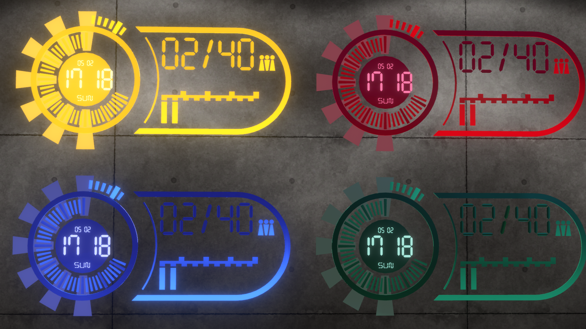 VRChat用掛け時計・人数カウンター Meter Clock & Counter [SDK3 UDON] - 晴嵐獣工 - BOOTH