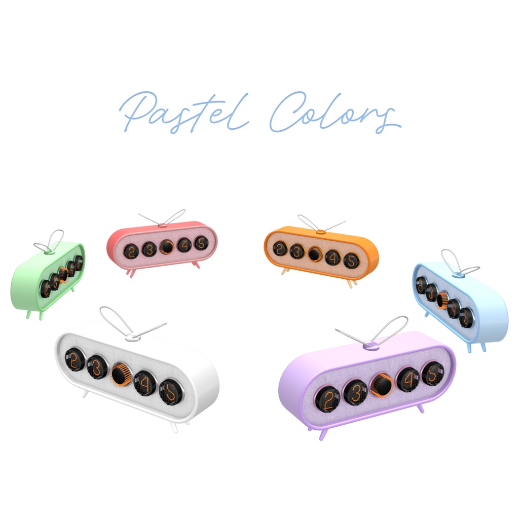 VRChat用置時計 Nixie Radio Clock