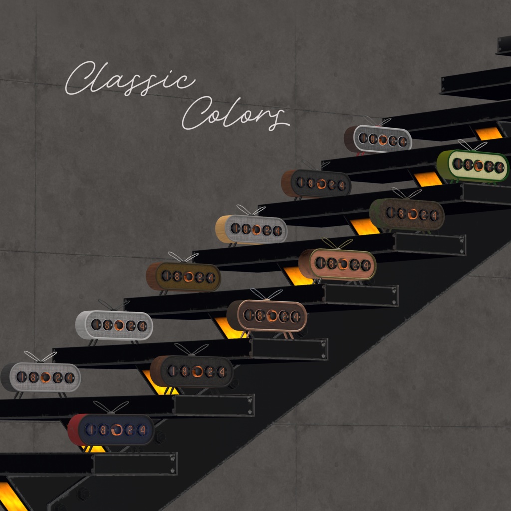 VRChat用置時計 Nixie Radio Clock