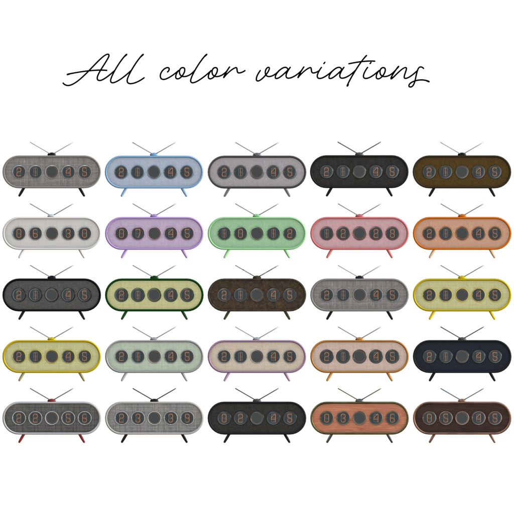 VRChat用置時計 Nixie Radio Clock