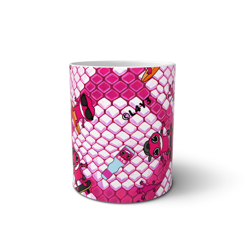 L4Y3オリジナルキャラクター マグカップ - 直径 8 cm / 高さ 9.5 cm