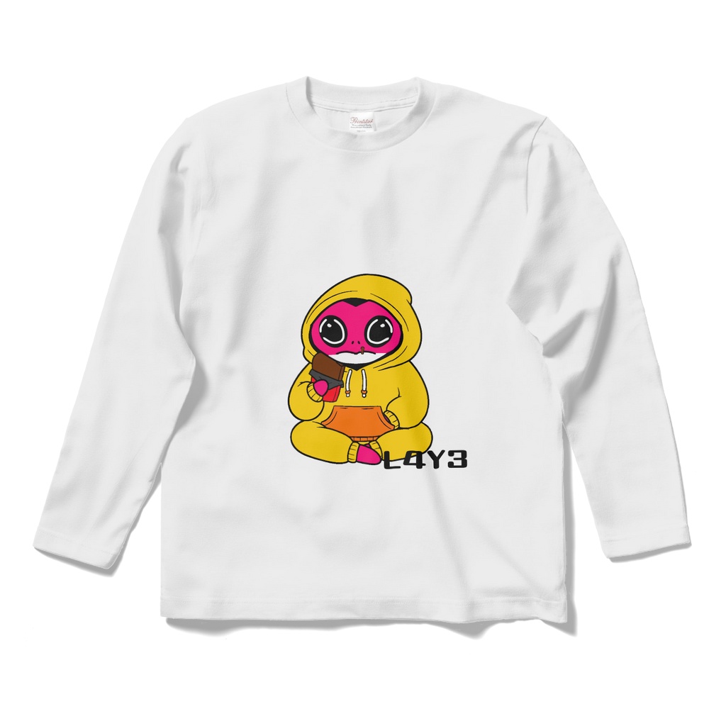 L4Y3 オリジナルキャラクター　ロングスリーブTシャツ - ホワイト