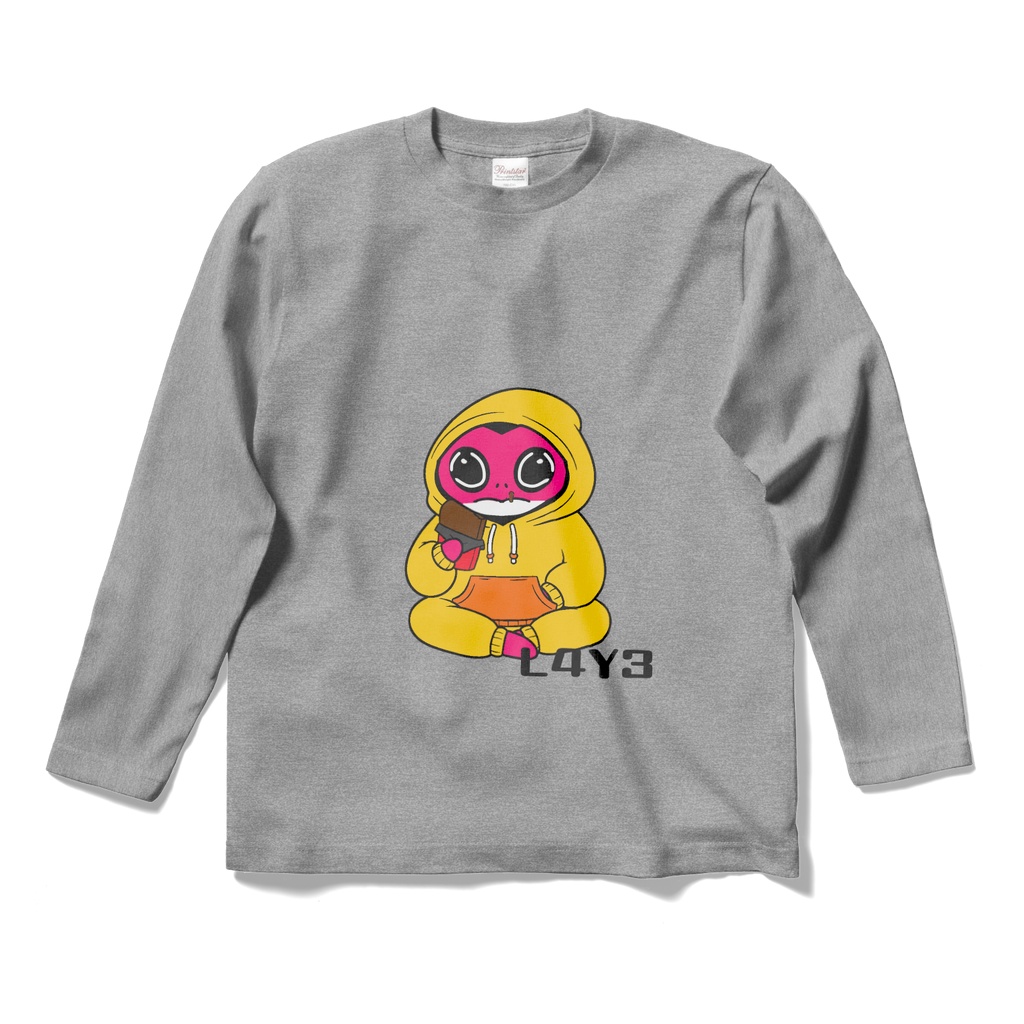 L4Y3 オリジナルキャラクター　ロングスリーブTシャツ - グレー