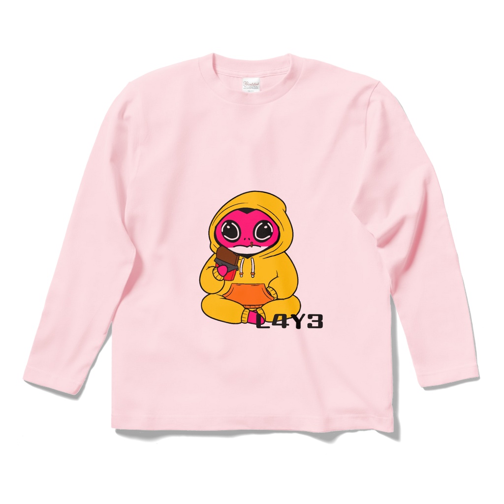 L4Y3 オリジナルキャラクター　ロングスリーブTシャツ - ピンク