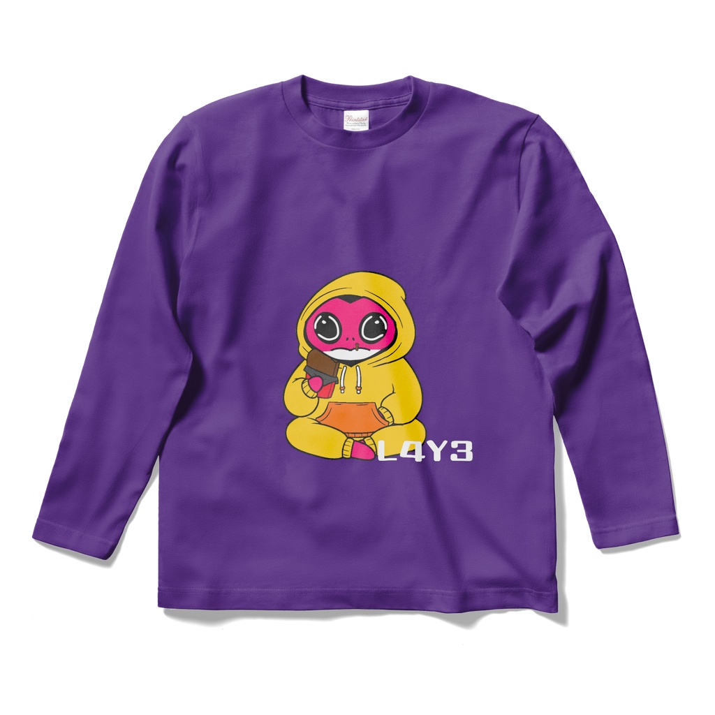 L4Y3 オリジナルキャラクター ロングスリーブTシャツ - パープル