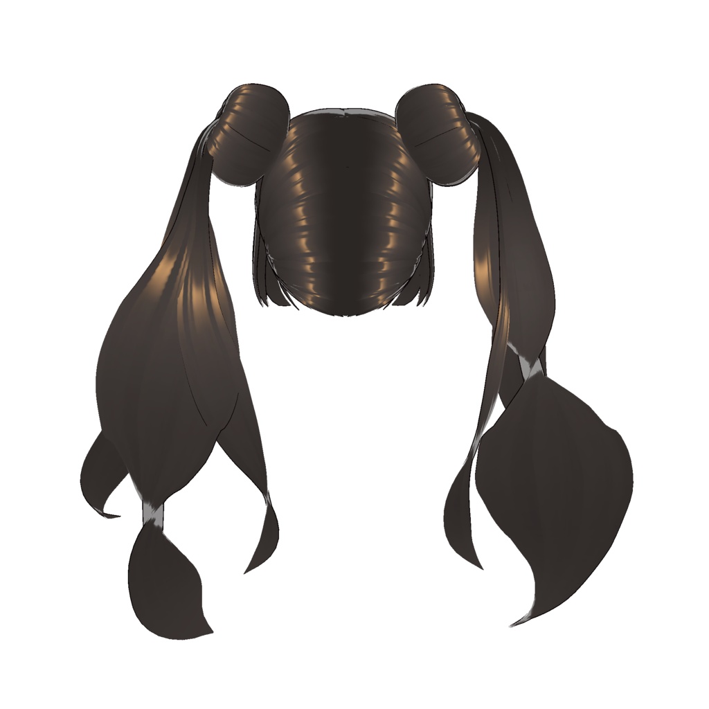 VRoid Outfit and Hair SET 01 - ハロウィンドレス 大きなツインテールお団子 || Halloween Dress, Large Twintails Buns