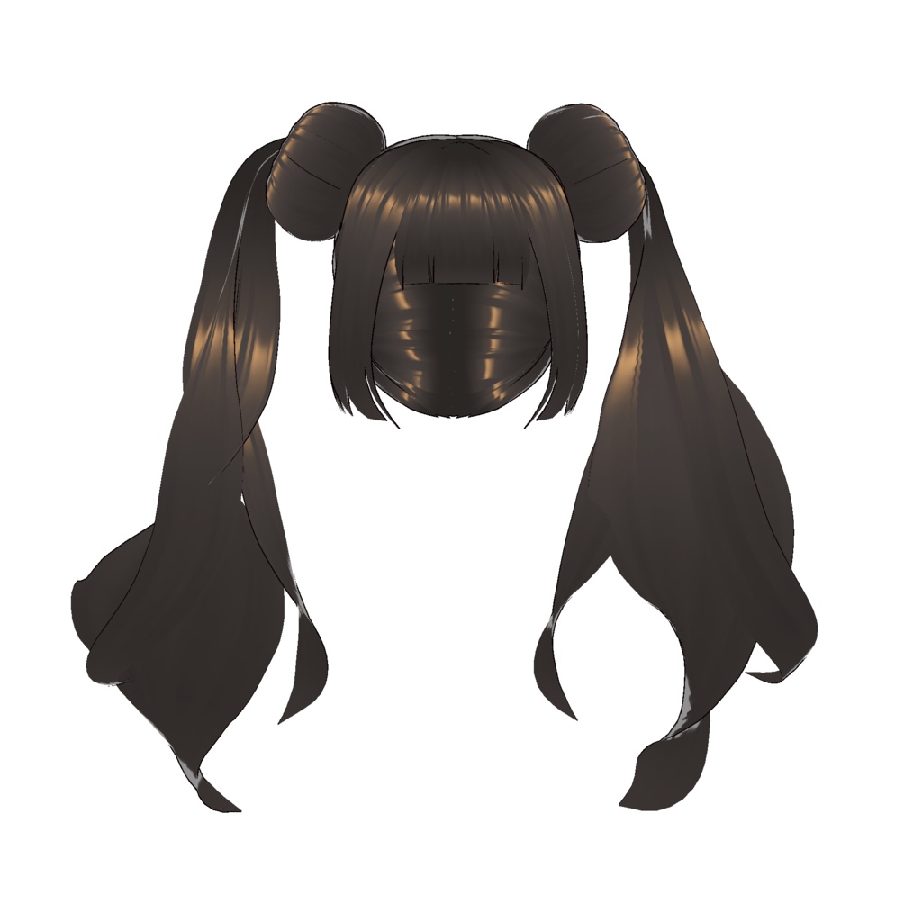 VRoid Outfit and Hair SET 01 - ハロウィンドレス 大きなツインテールお団子 || Halloween Dress, Large Twintails Buns