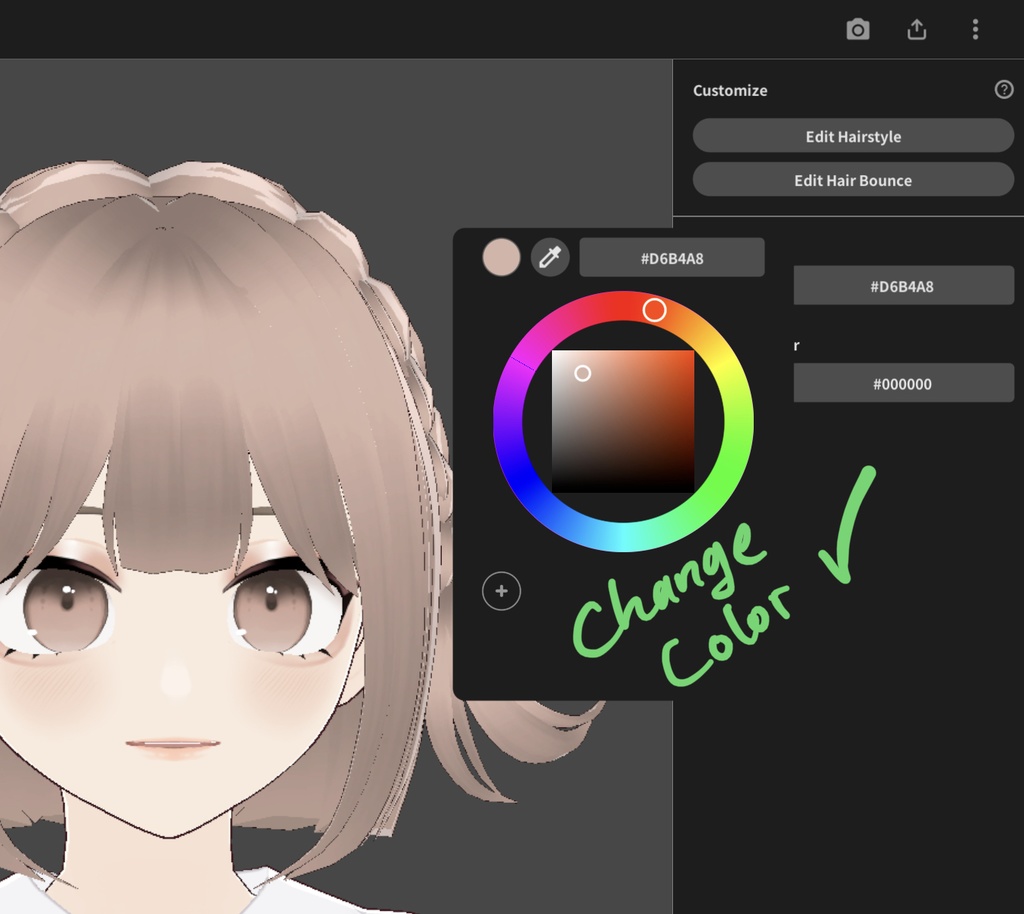 VRoid Hair Preset ヘアプリセット | 三つ編みお団子