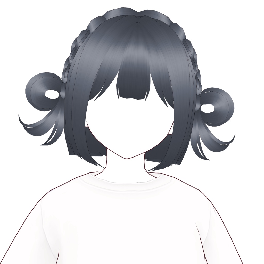 VRoid Hair Preset ヘアプリセット | 三つ編みお団子
