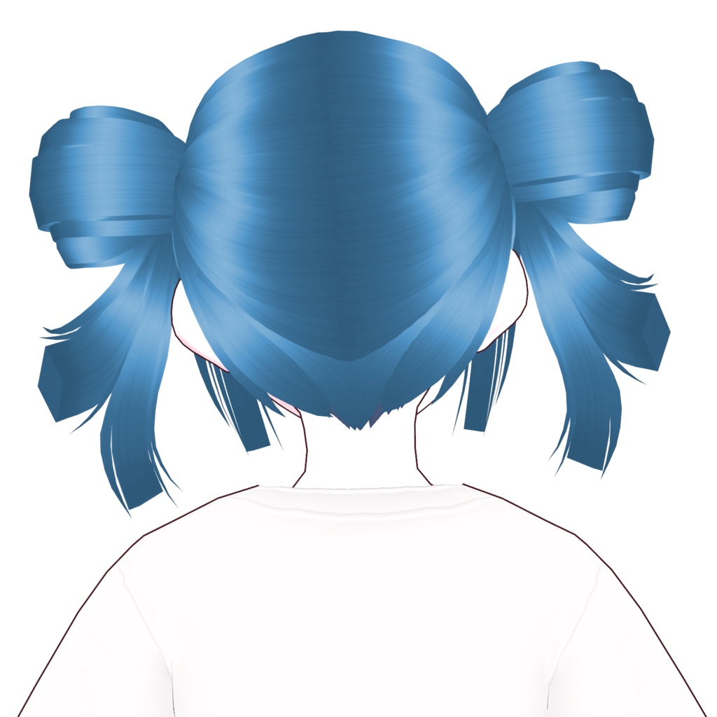 Belan Shop - VRoid ヘアプリセット、ショートヘア、2つのお団子、ツインテール || VRoid Hair preset, short hair, two buns, twintails